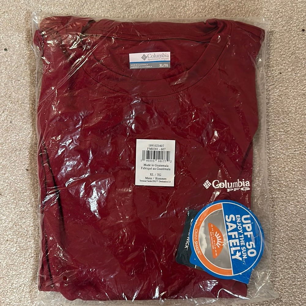 NEW IN BAG! Columbia Alabama Terminal Tackle PFG Long sleeve Shirt Mens Size XL